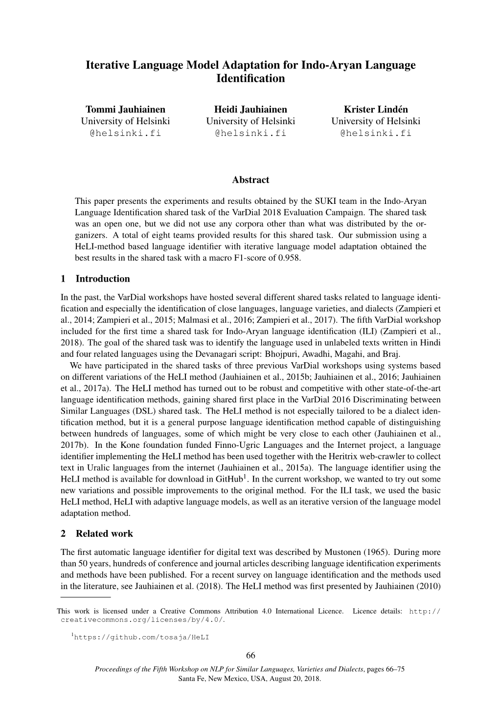 Iterative Language Model Adaptation for Indo-Aryan Language Identiﬁcation