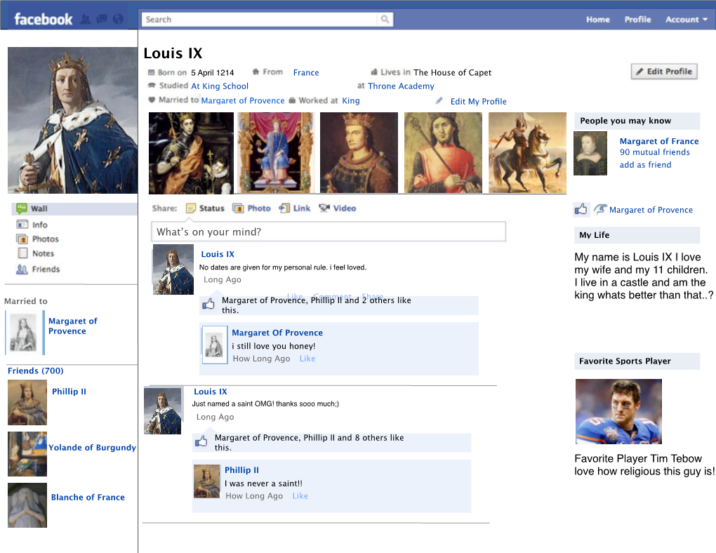 Louis IX 5 April 1214 France the House of Capet at King School Throne Academy Margaret of Provence King Edit My Proﬁle