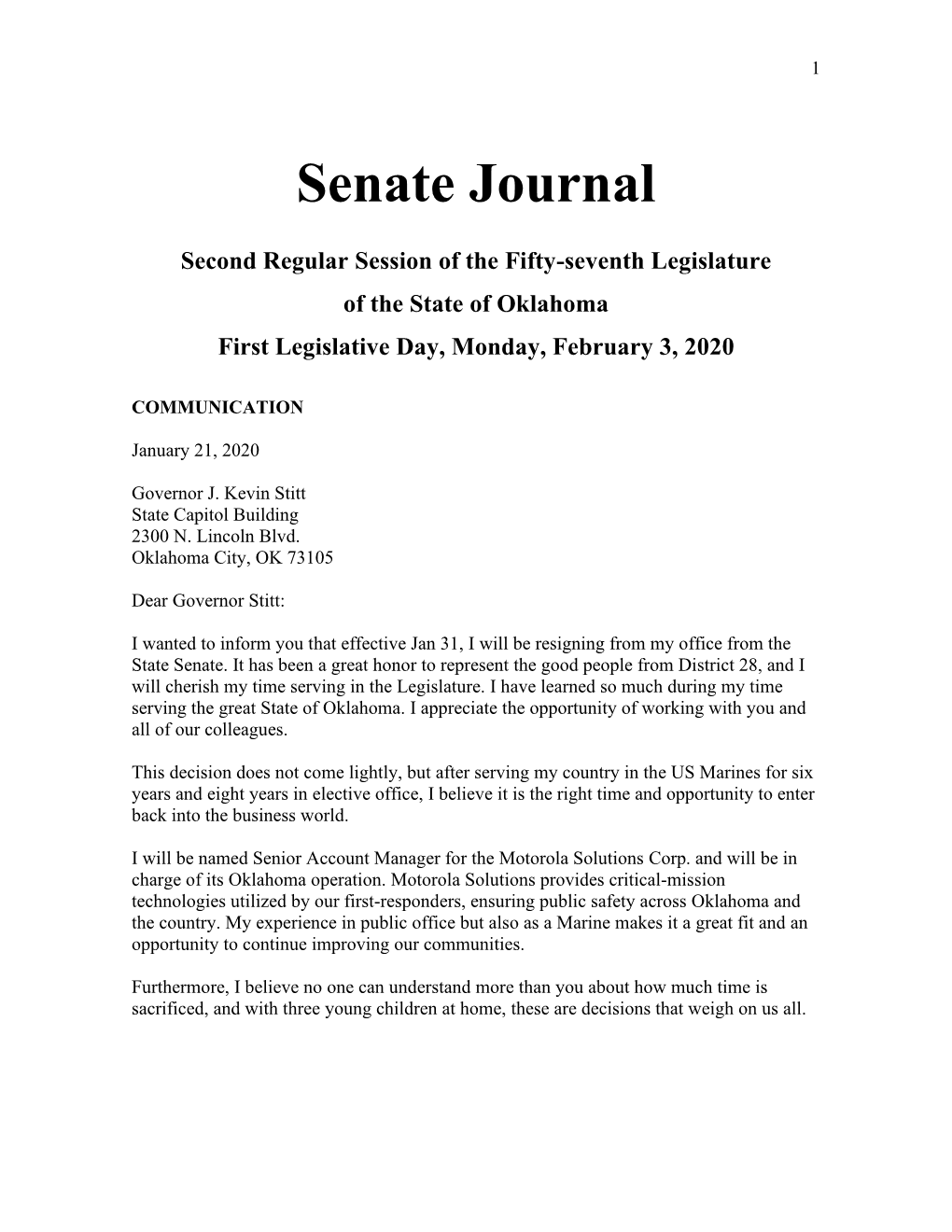 Senate Journal