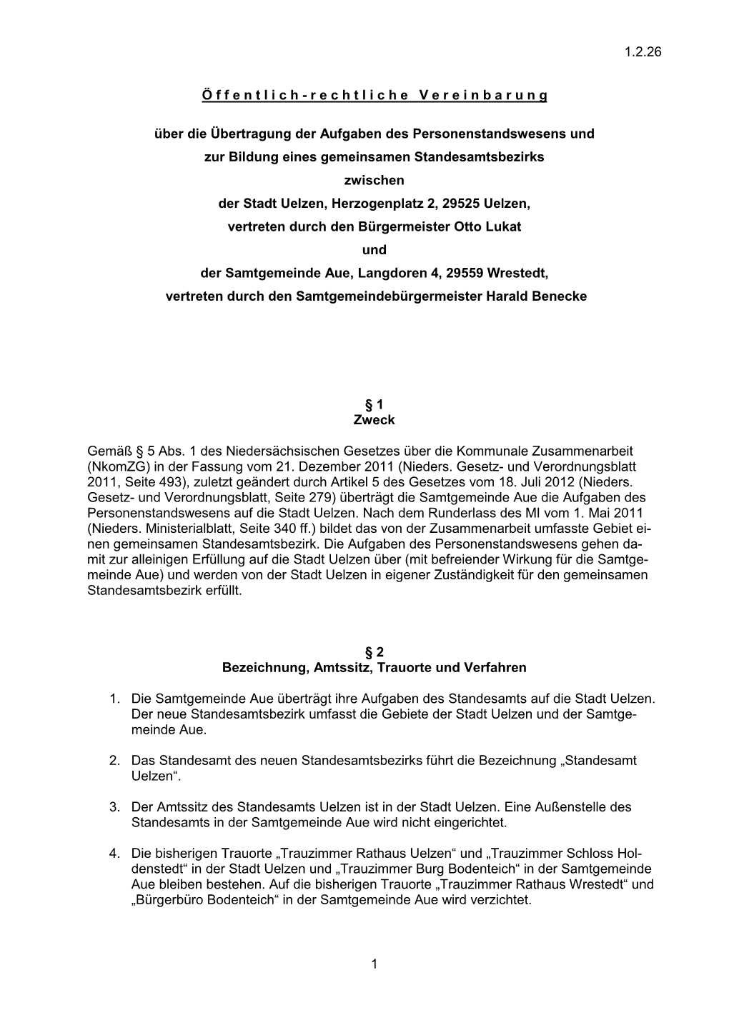 Rechtliche V Ereinbarung Über Die Übertragung