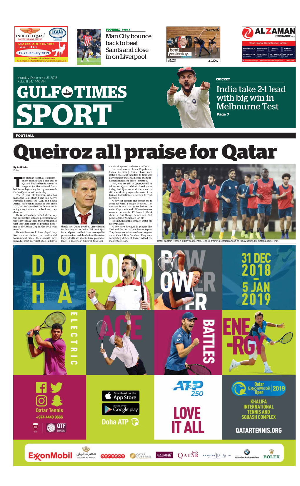 Queiroz All Praise for Qatar