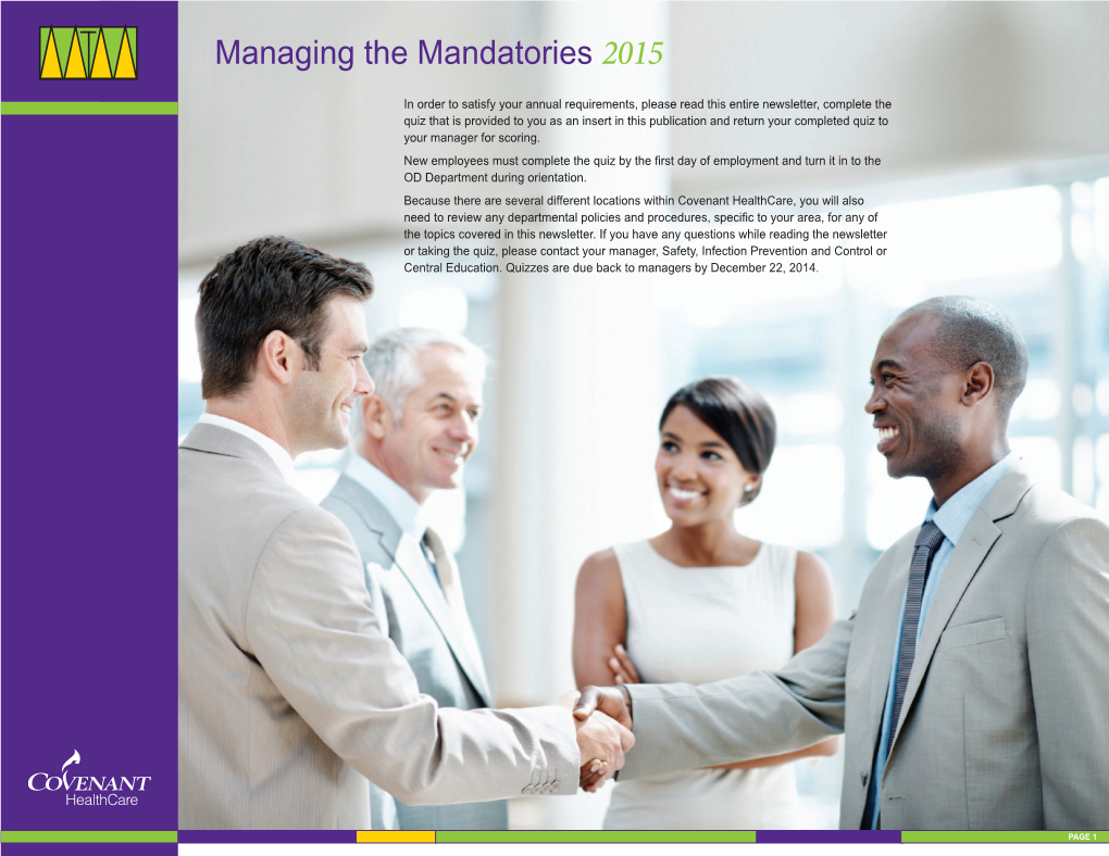 Managing the Mandatories 2015