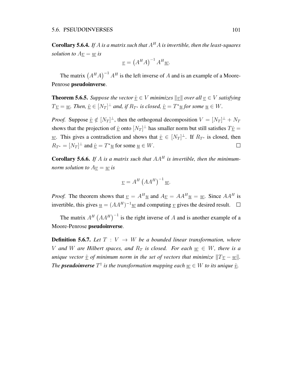 Chapter 6: Matrix Properties and Factorizations