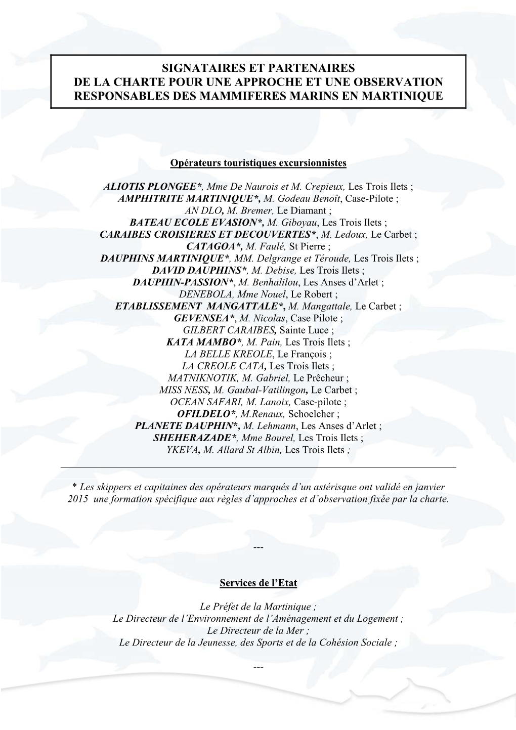 Maj 2015 Signataires De La Charte