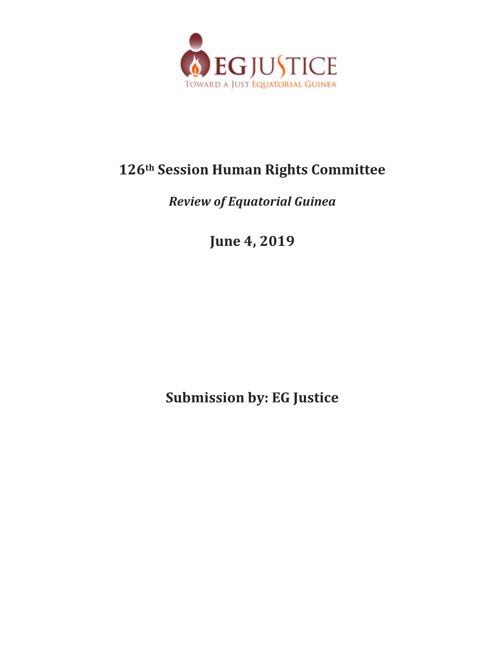126Th Session Human Rights Committee June 4, 2019