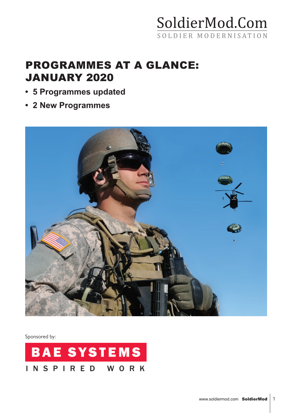 PROGRAMMES at a GLANCE: JANUARY 2020 • 5 Programmes Updated • 2 New Programmes