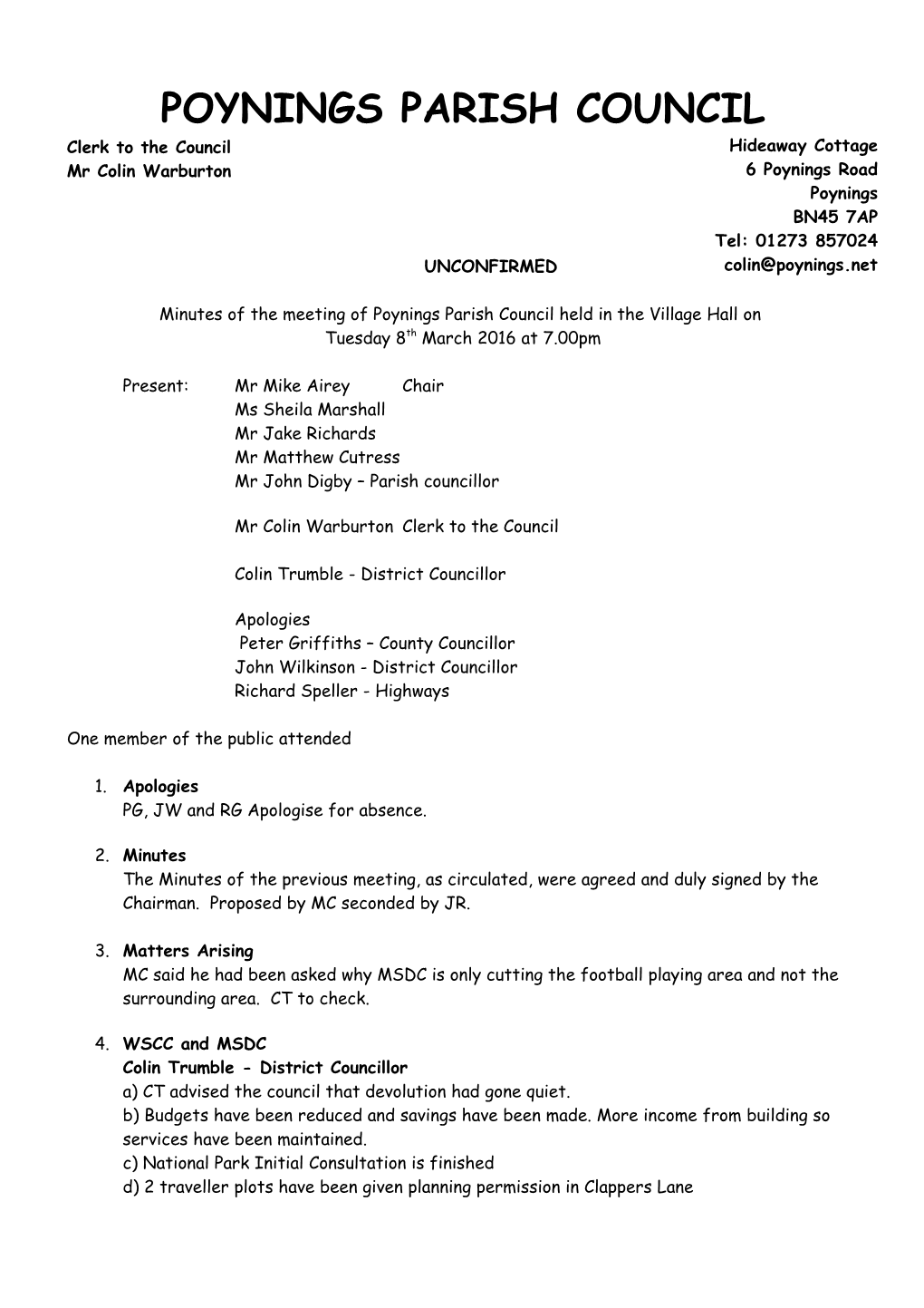 Poynings Parish Council