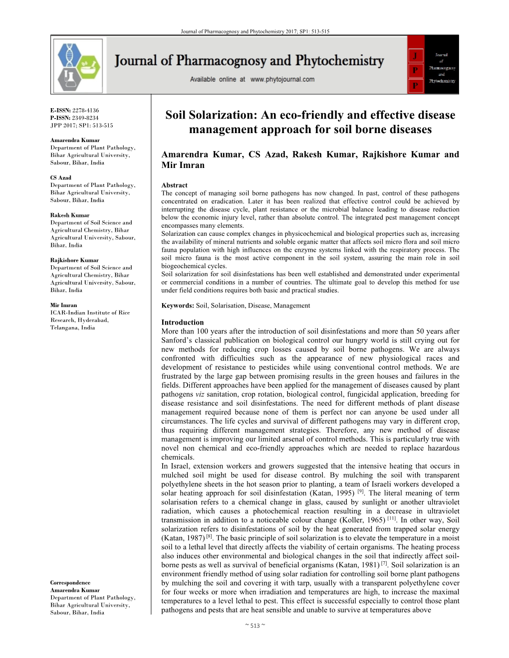 Soil Solarization: an Eco-Friendly and Effective Disease Management