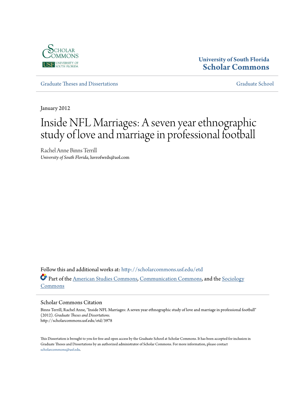 Inside NFL Marriages