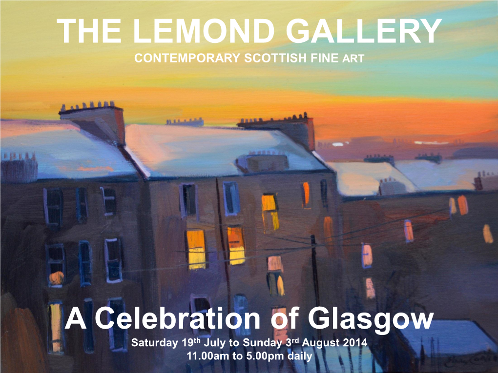 A Celebration of Glasgow CATALOGUE July