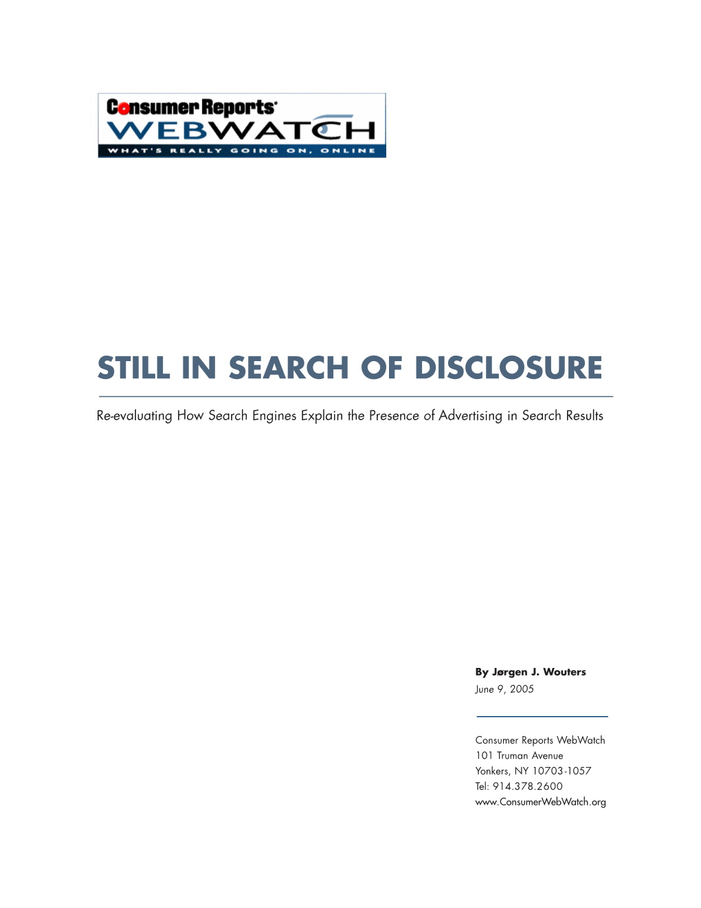 Still in Search of Disclosure