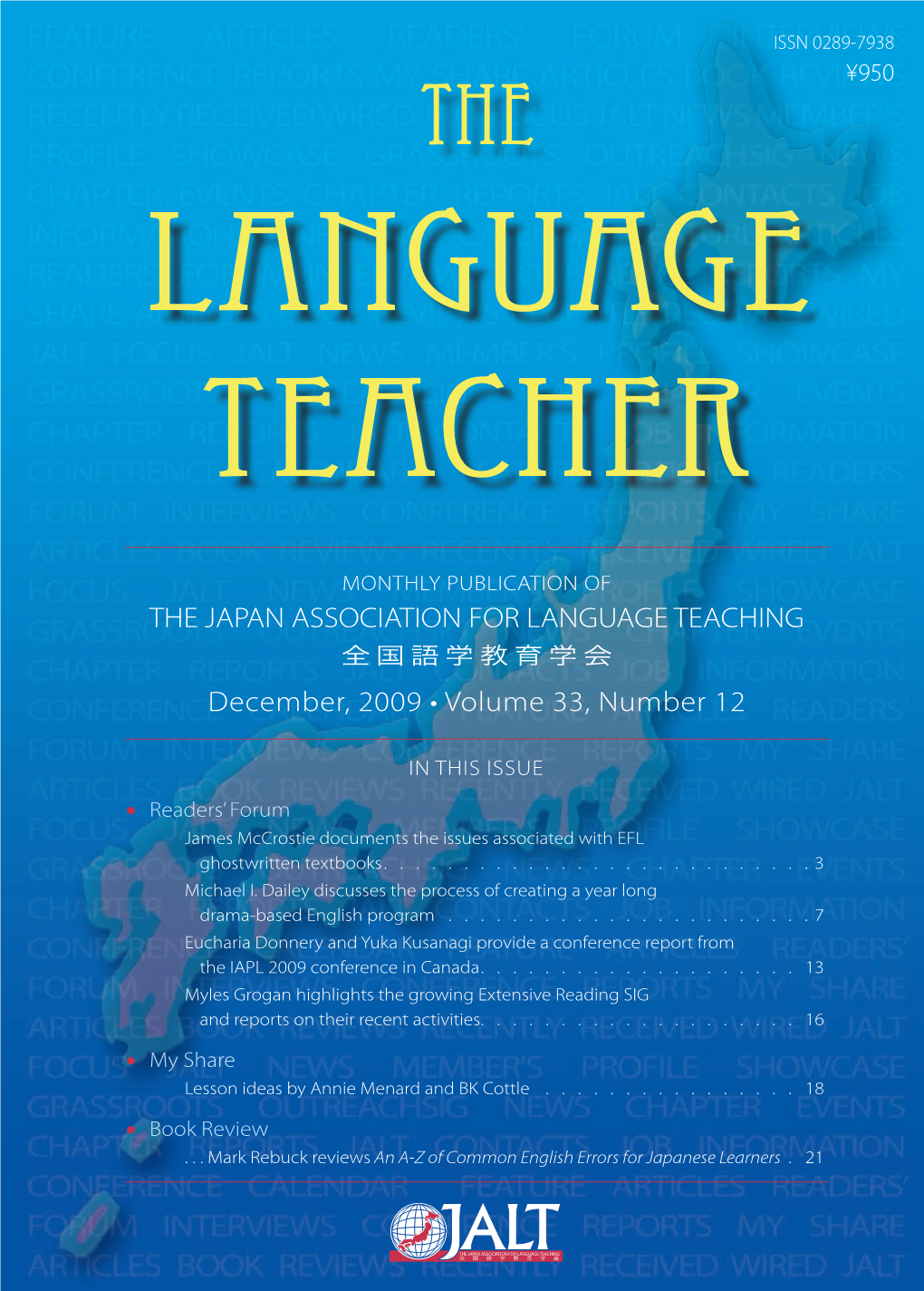 THE JAPAN ASSOCIATION for LANGUAGE TEACHING December