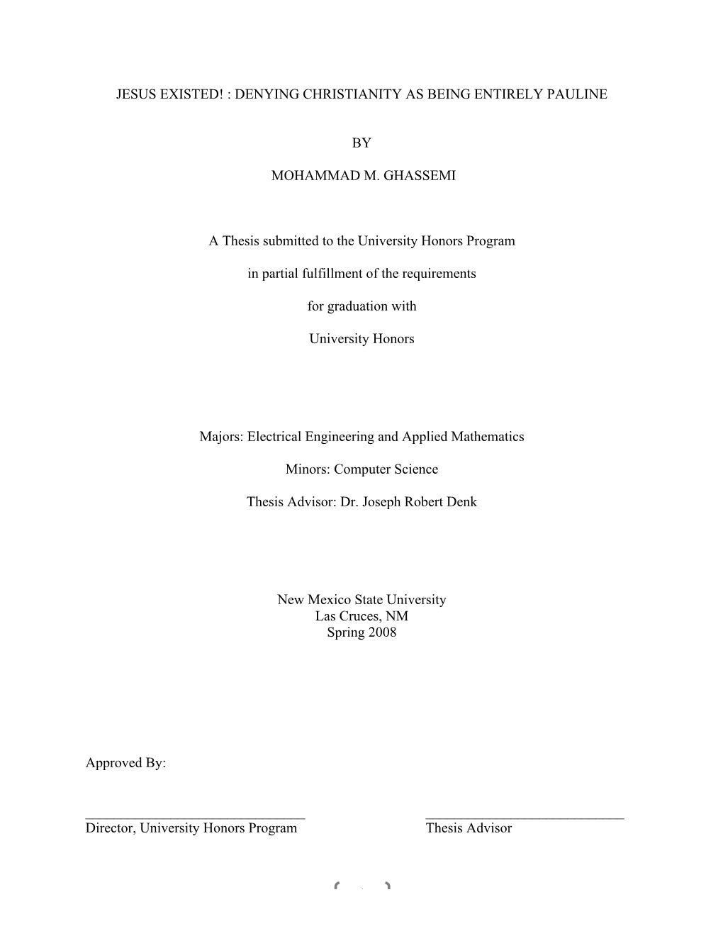 Undergraduate Thesis