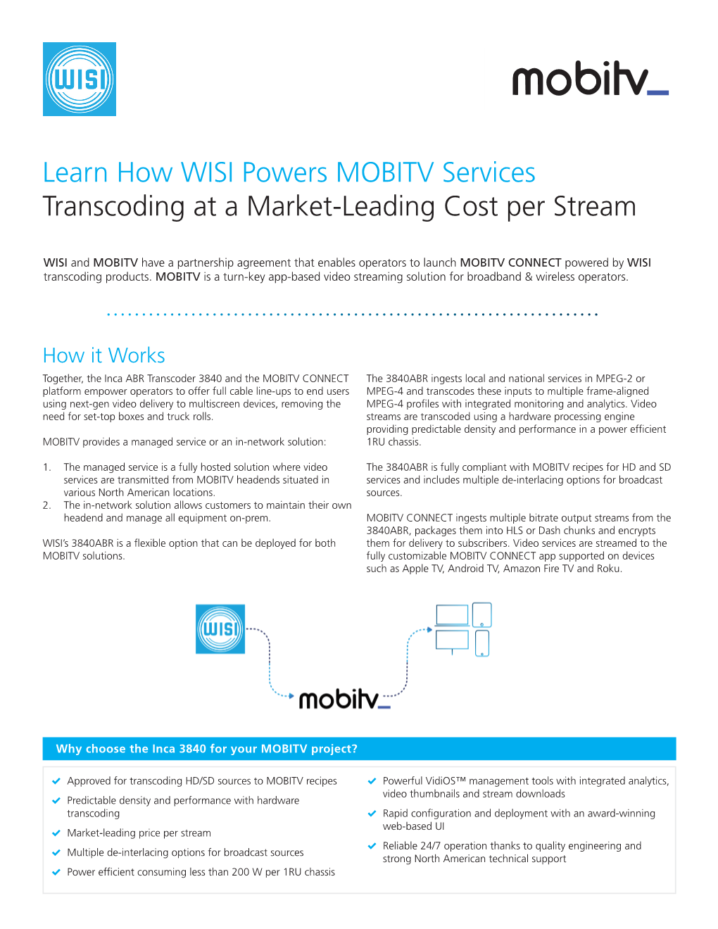 Learn How WISI Powers MOBITV Services Transcoding at a Market-Leading Cost Per Stream