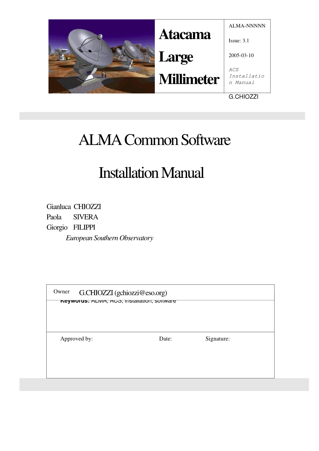 ACS Installation Manual
