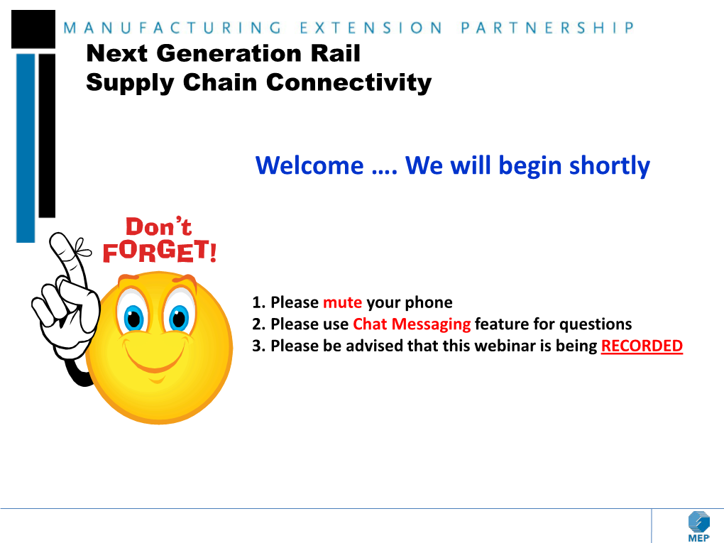 Next Generation Rail Supply Chain Connectivity
