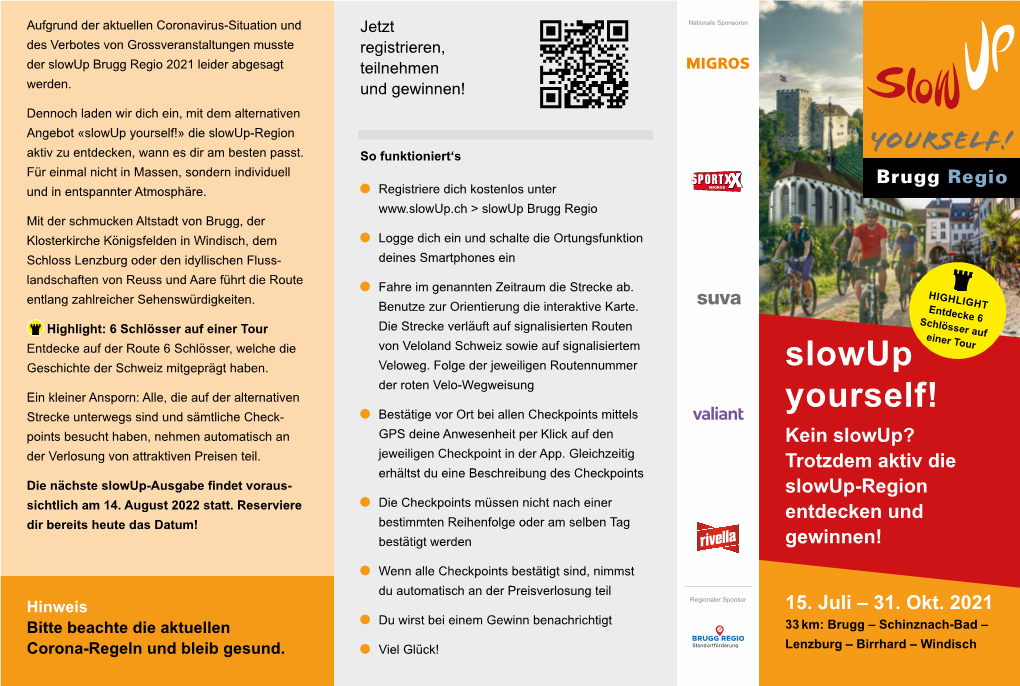 Slowup Yourself!» Die Slowup-Region Aktiv Zu Entdecken, Wann Es Dir Am Besten Passt