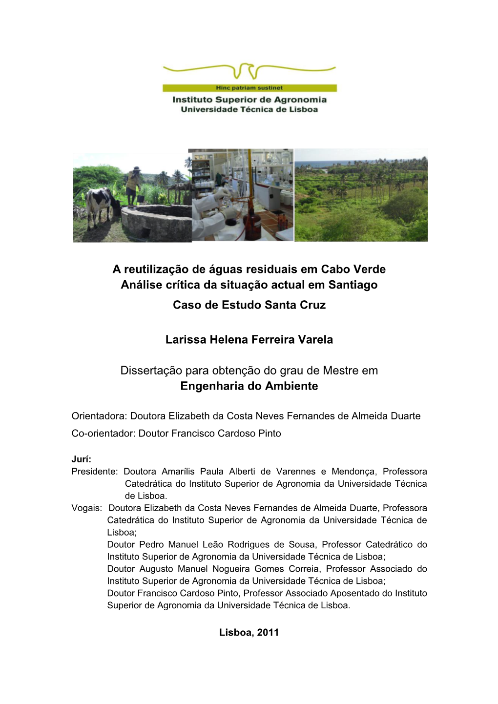 A Reutilização De Águas Residuais Em Cabo Verde Análise Crítica Da Situação Actual Em Santiago Caso De Estudo Santa Cruz