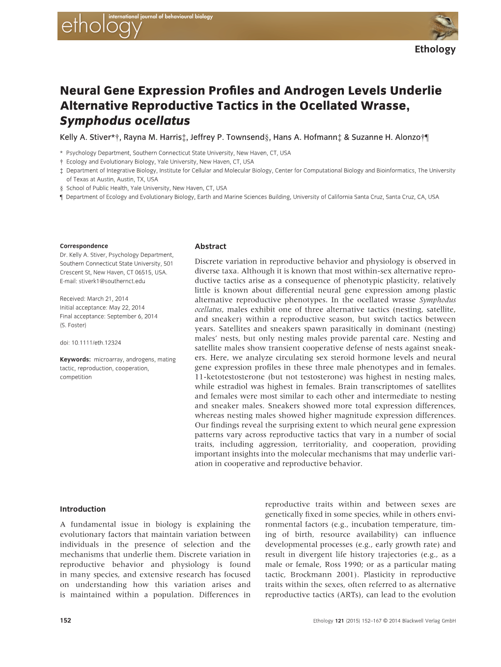 Neural Gene Expression Profiles and Androgen Levels Underlie