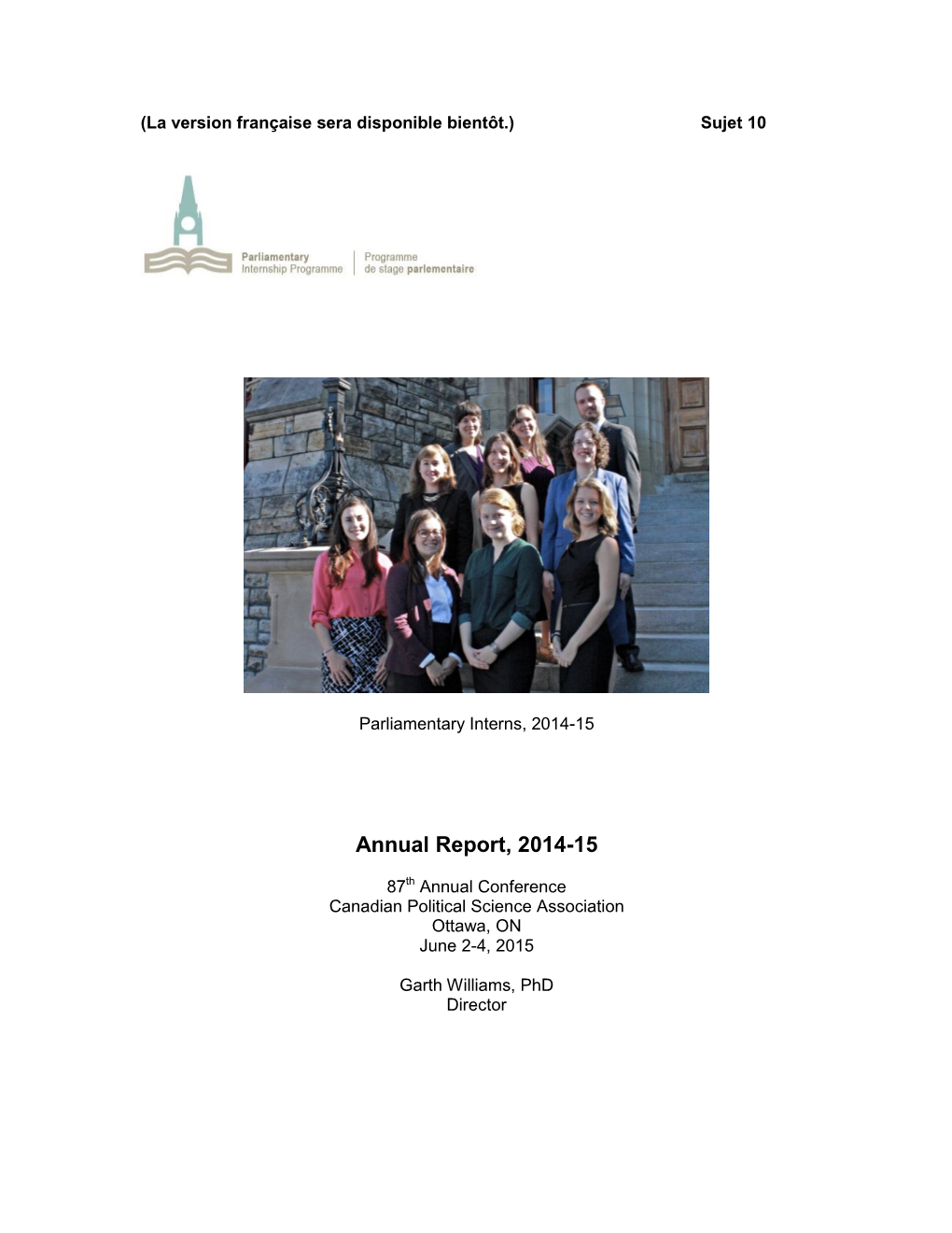 Annual Report, 2014-15