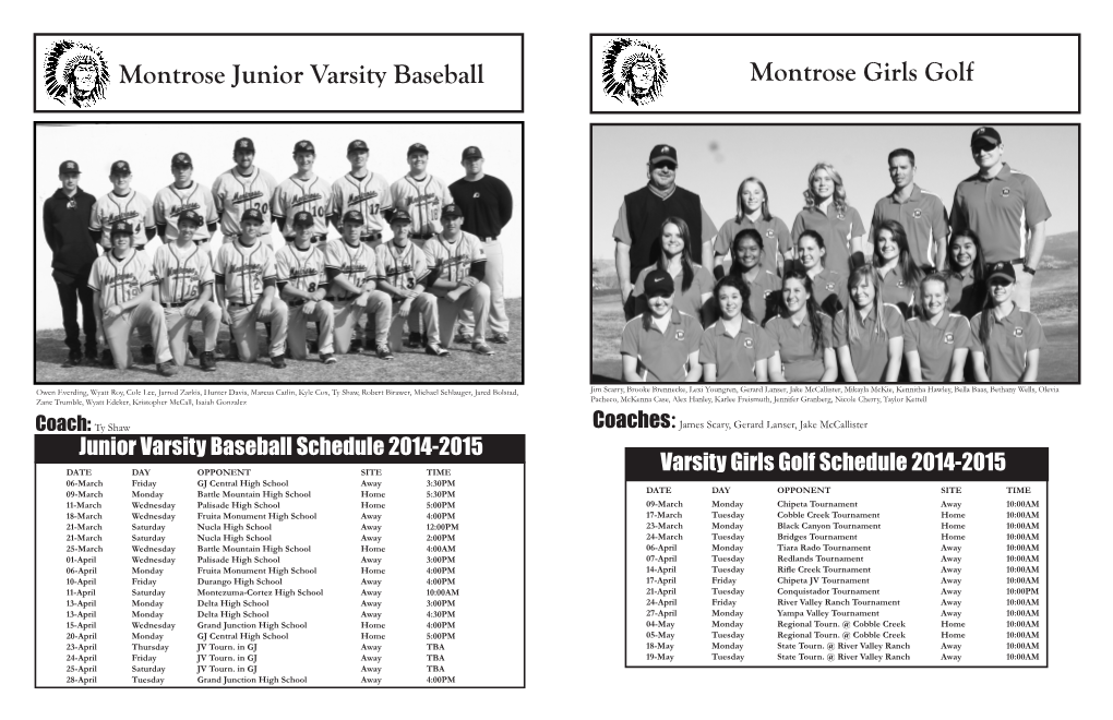 Montrose Varsity Baseball