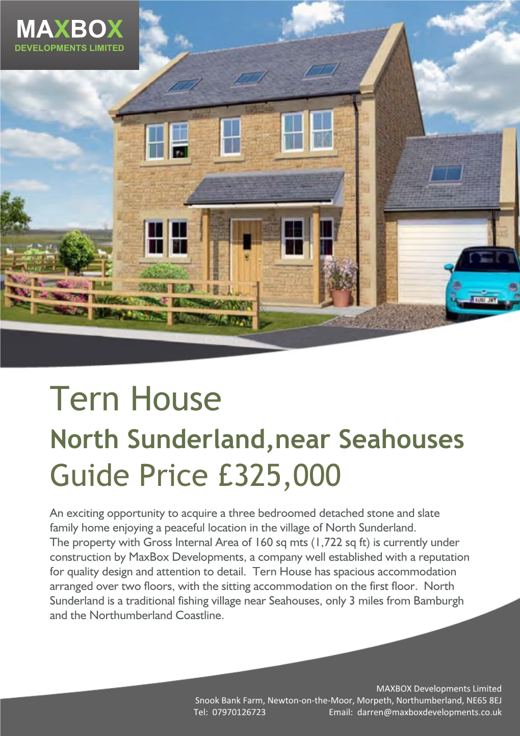 Tern House North Sunderland,Near Seahouses Guide Price £325,000