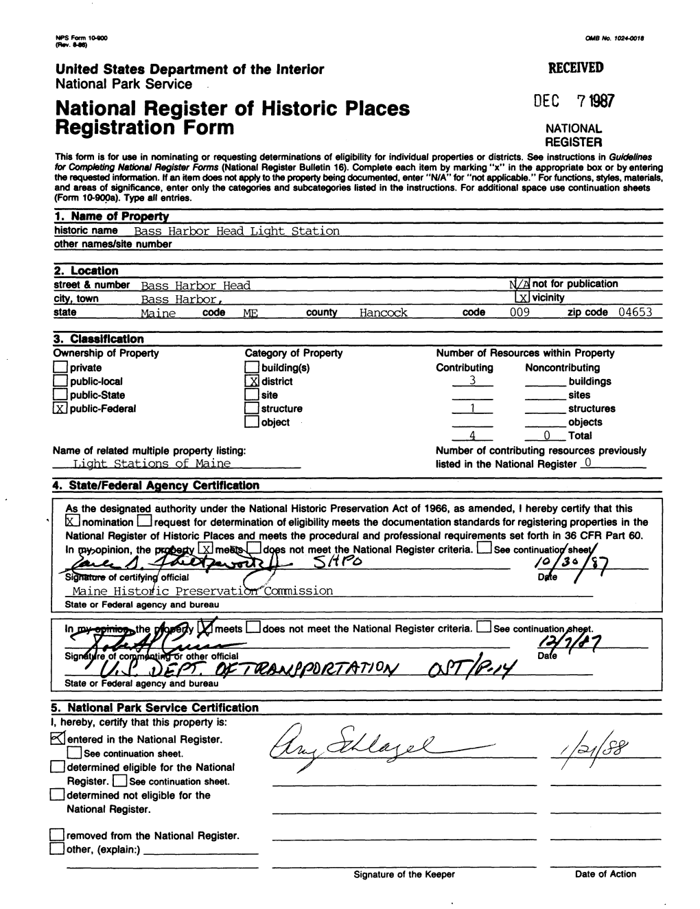 National Register of Historic Places Continuation Sheet