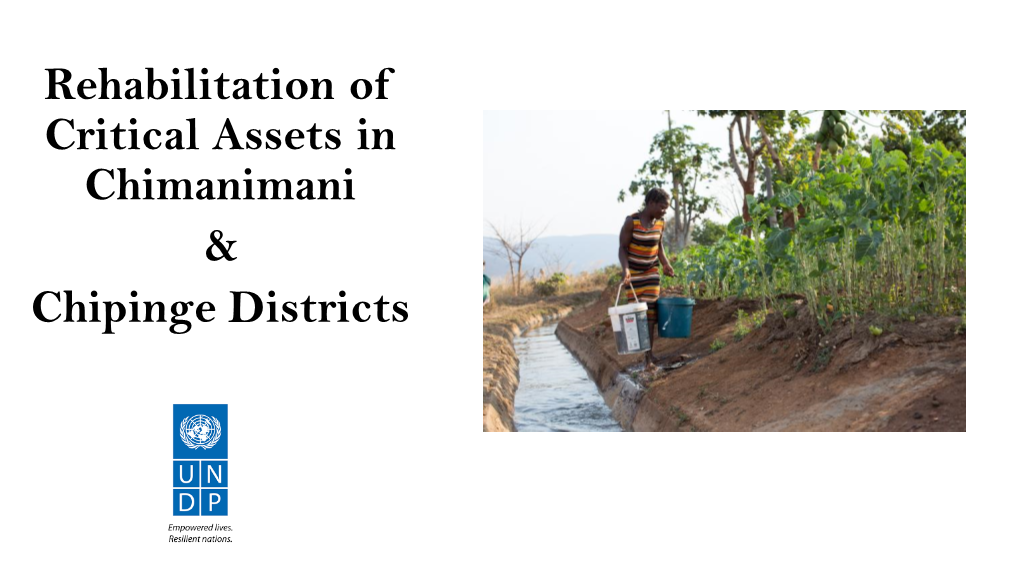 Rehabilitation of Critical Assets in Chimanimani & Chipinge Districts