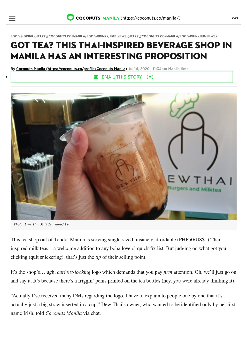 This Thai-Inspired Beverage Shop in Manila Has an Interesting Proposition