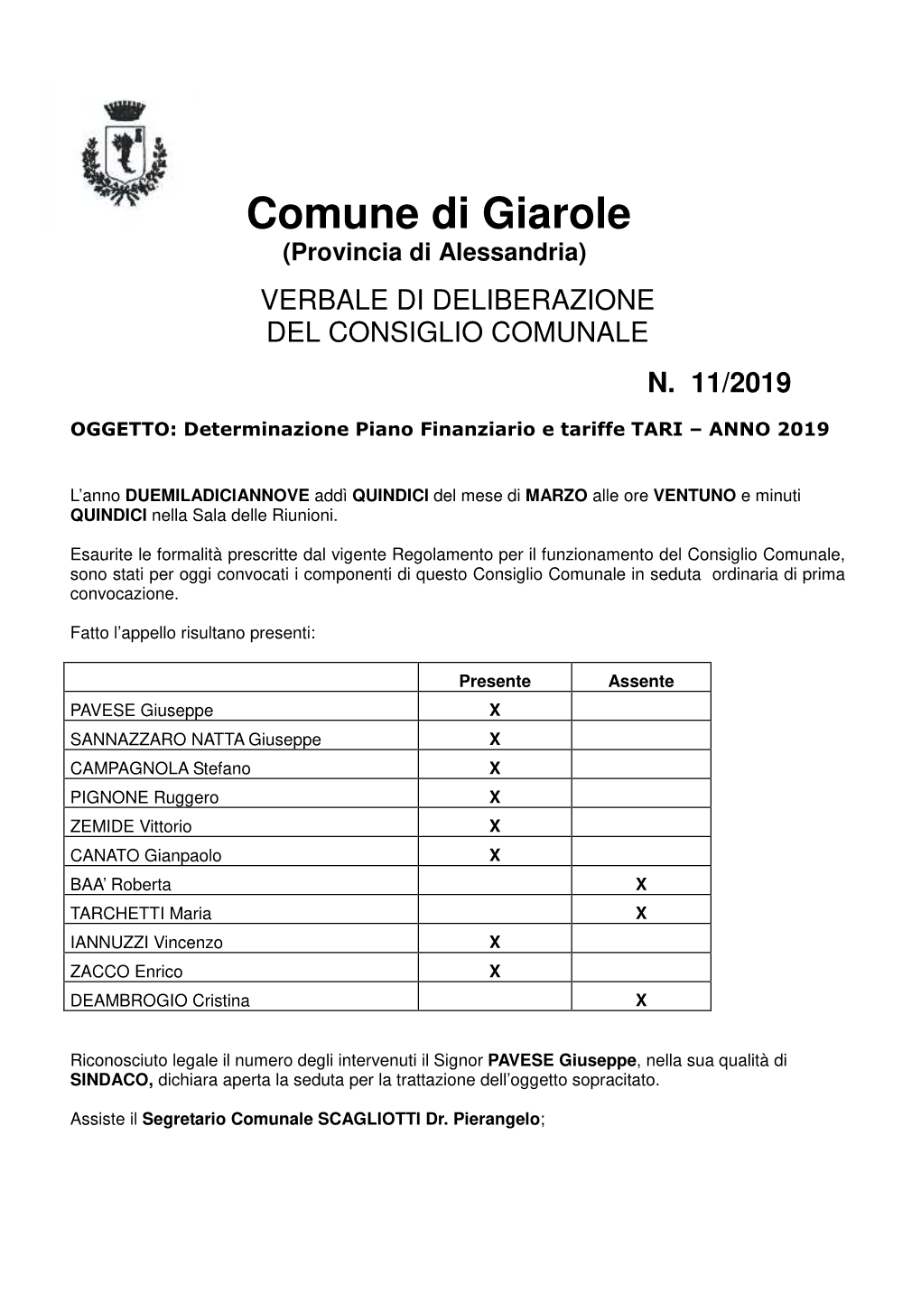 Comune Di Giarole (Provincia Di Alessandria)