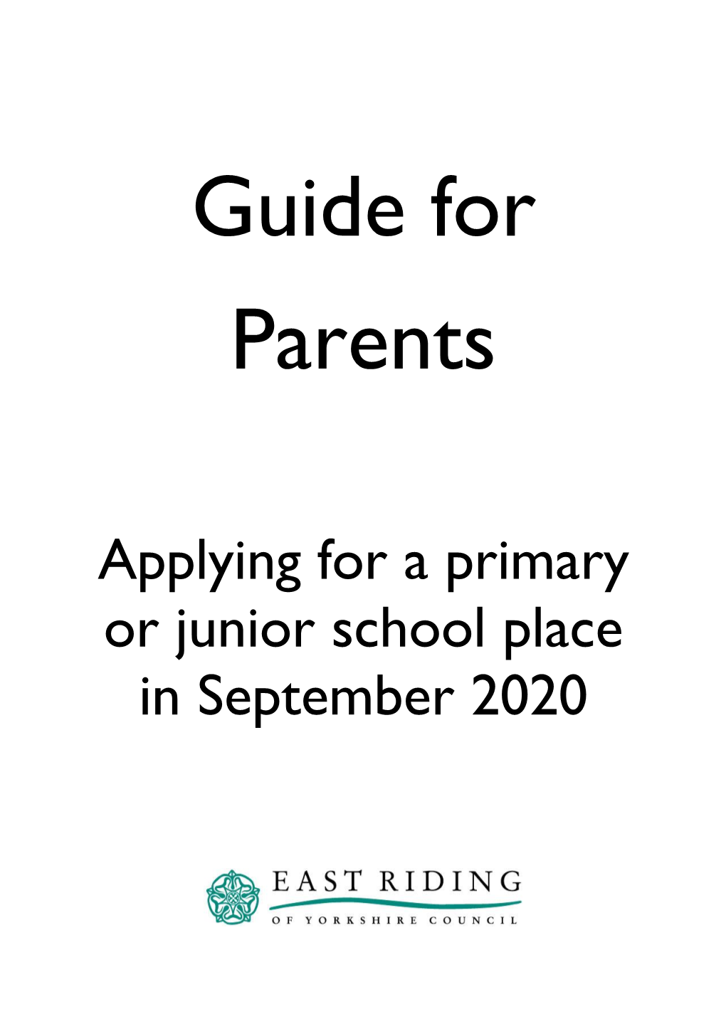 Primary School Admissions 2020-2021