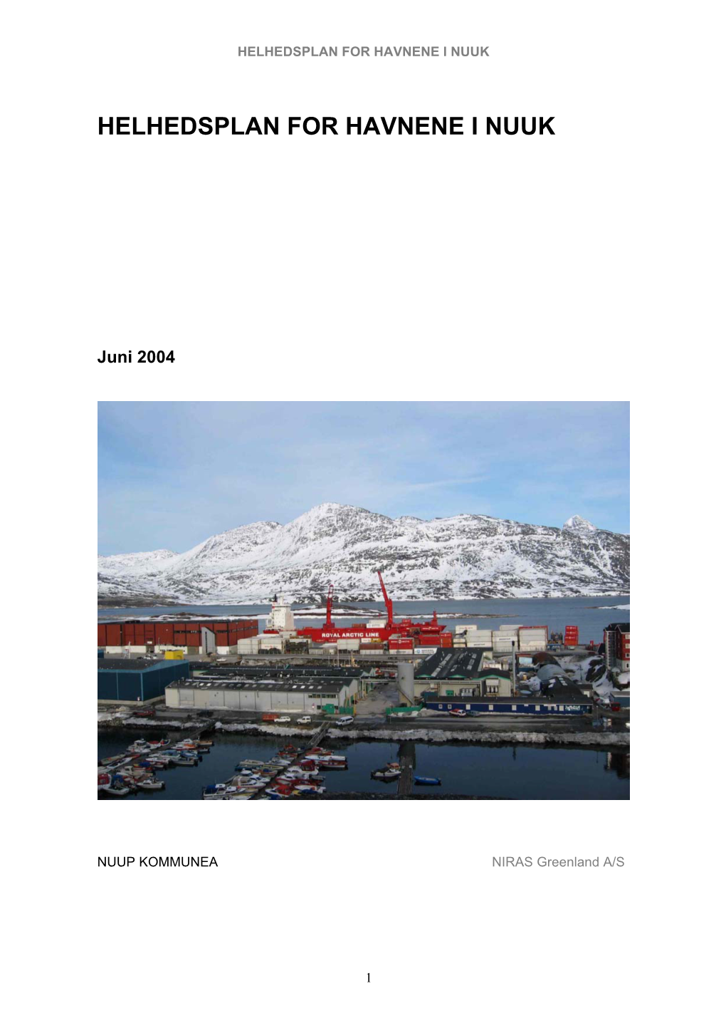 Helhedsplan for Havnene I Nuuk