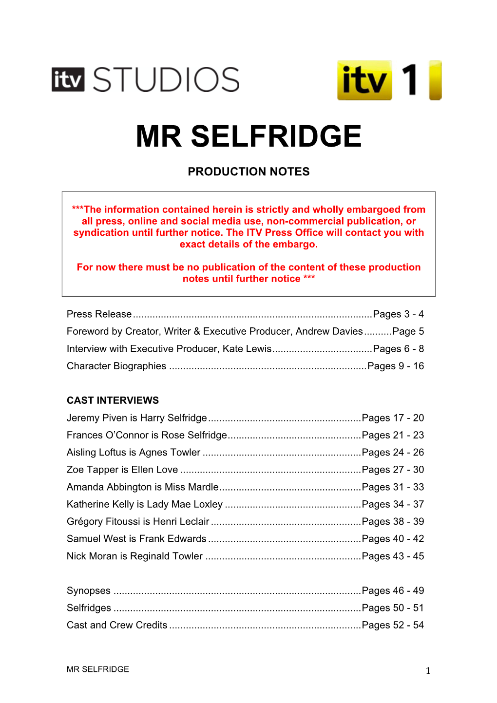 Mr Selfridge