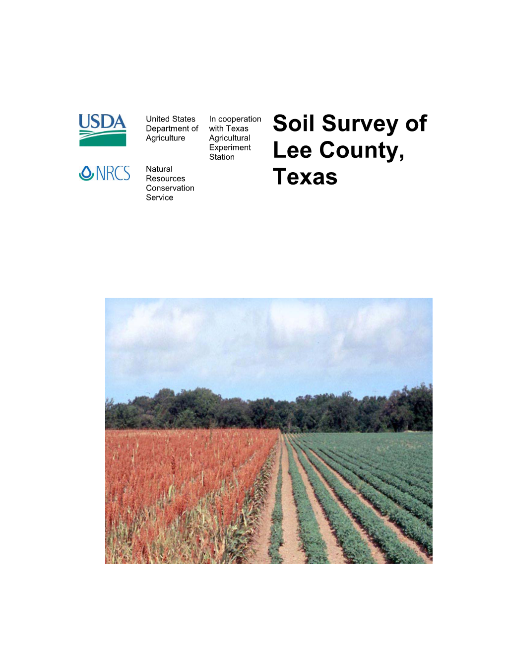 Soil Survey Lee County, Texas