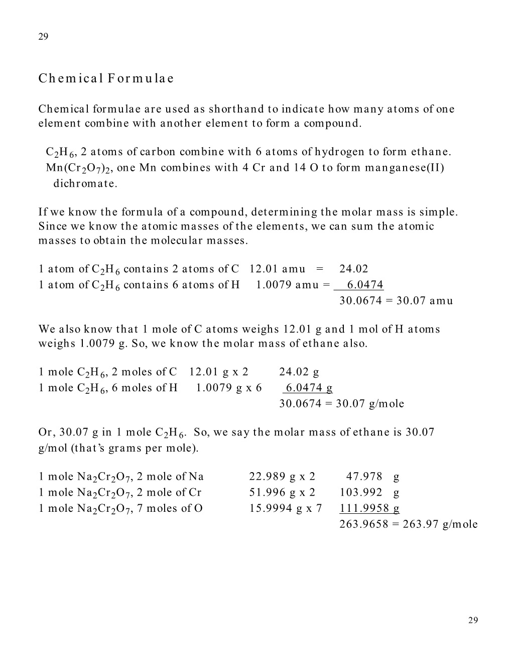 Chemical Formulae