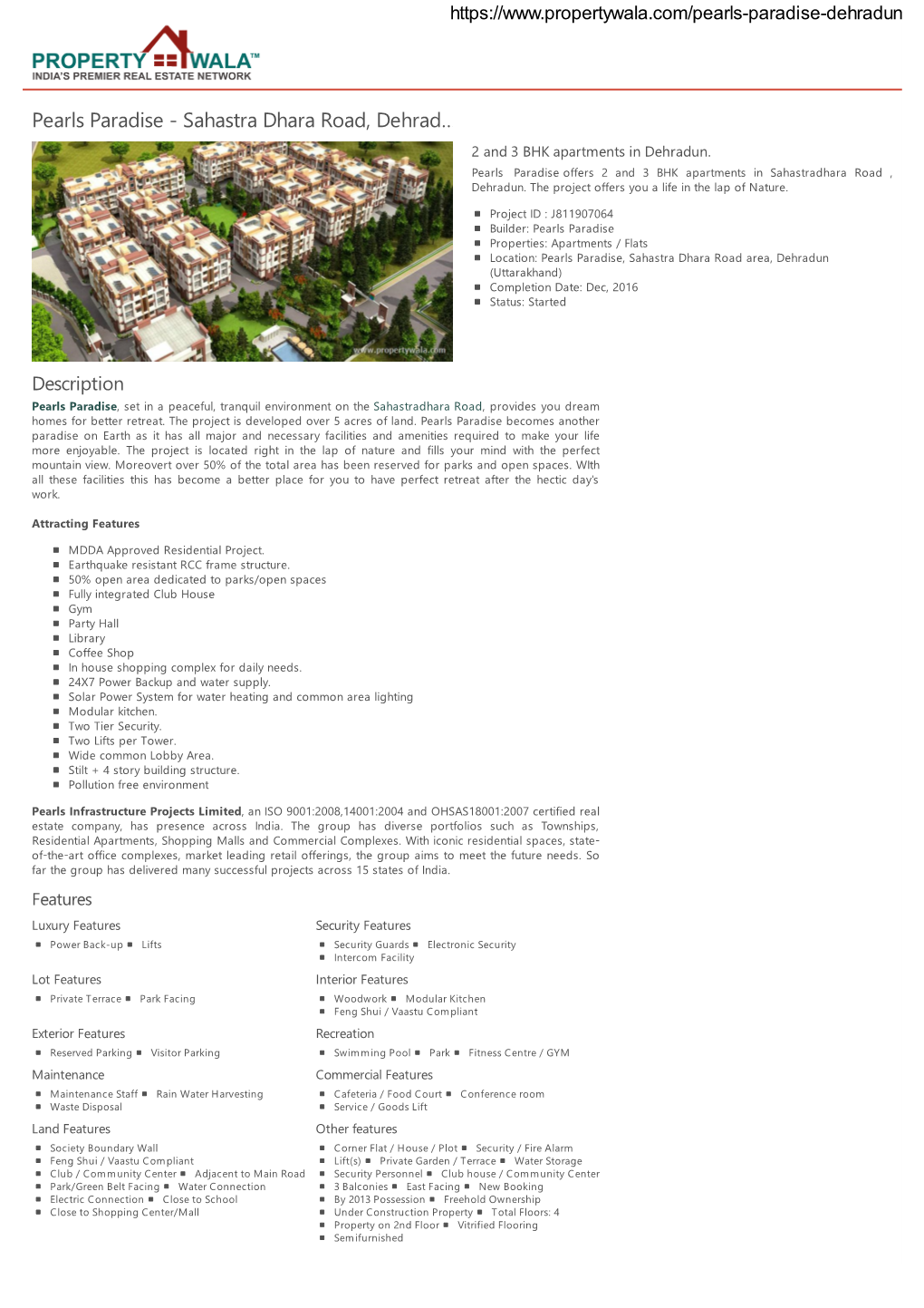 Pearls Paradise - Sahastra Dhara Road, Dehrad… 2 and 3 BHK Apartments in Dehradun