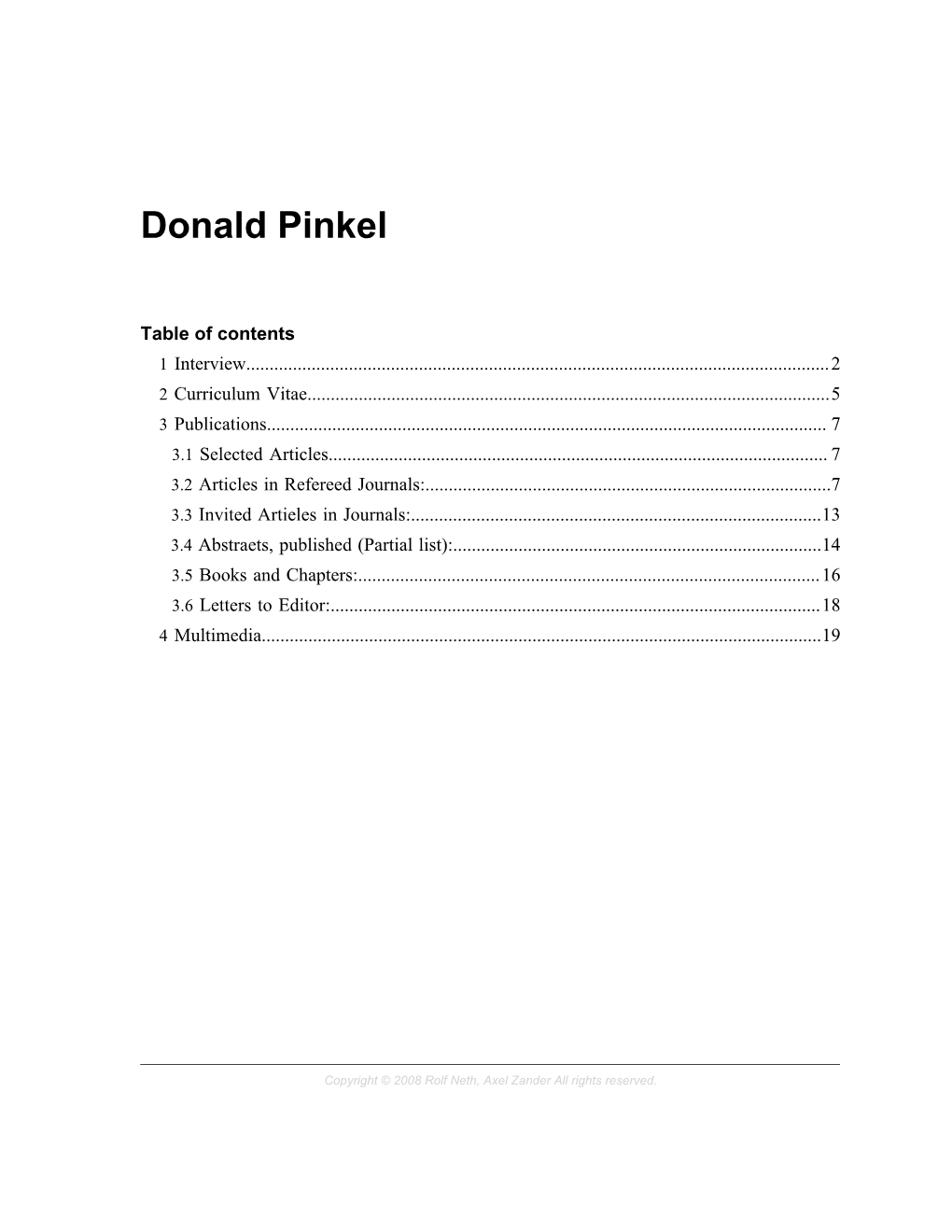 Donald Pinkel