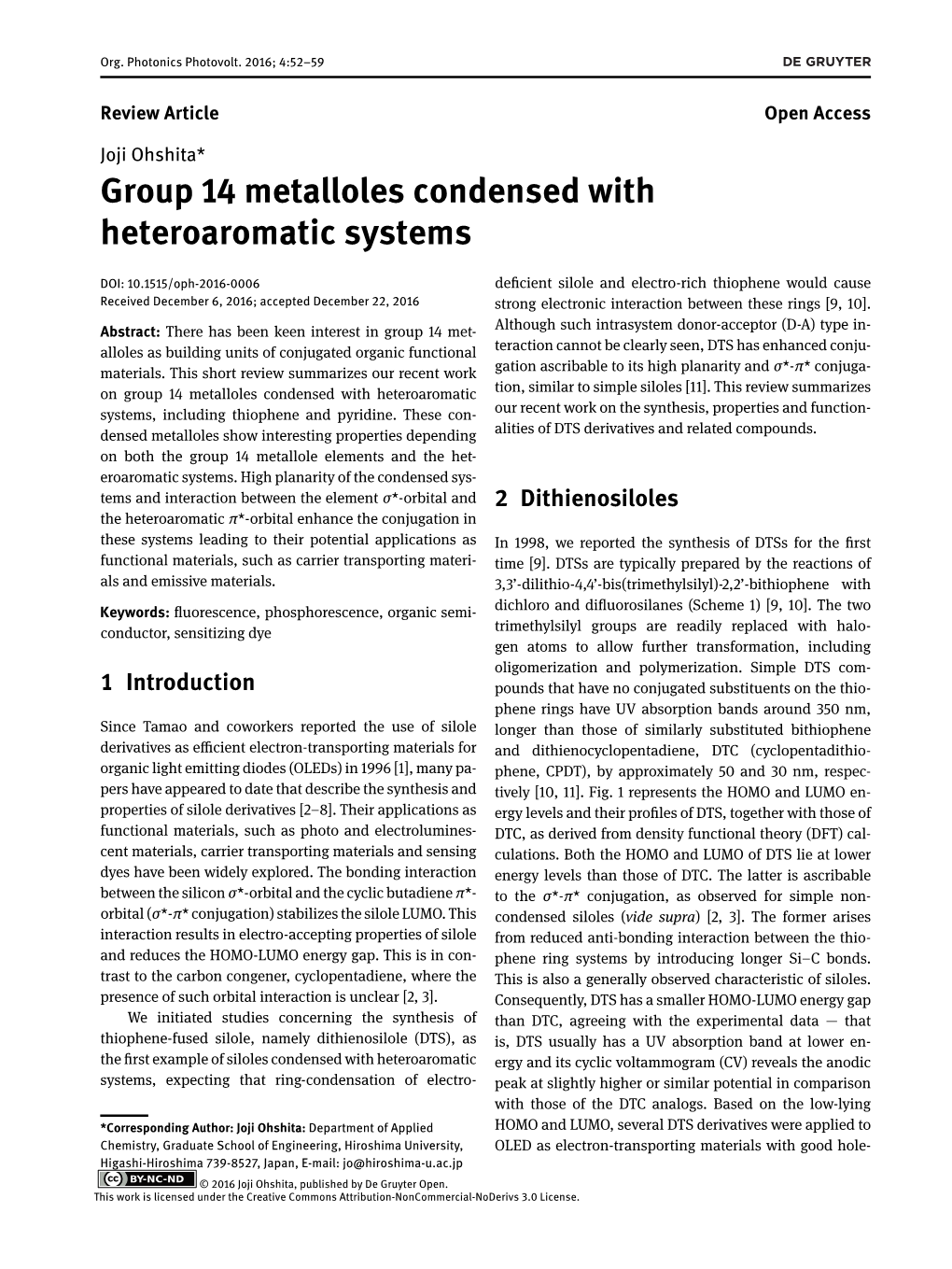 Group 14 Metalloles Condensed with Heteroaromatic Systems