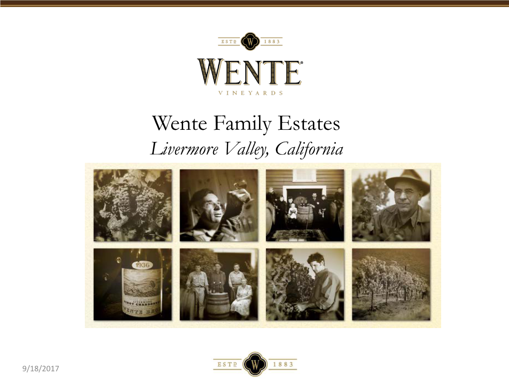 Wente Family Estates Livermore Valley, California