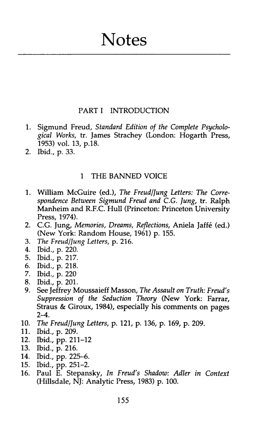 PARTI INTRODUCTION 1. Sigmund Freud, Standard Edition of The