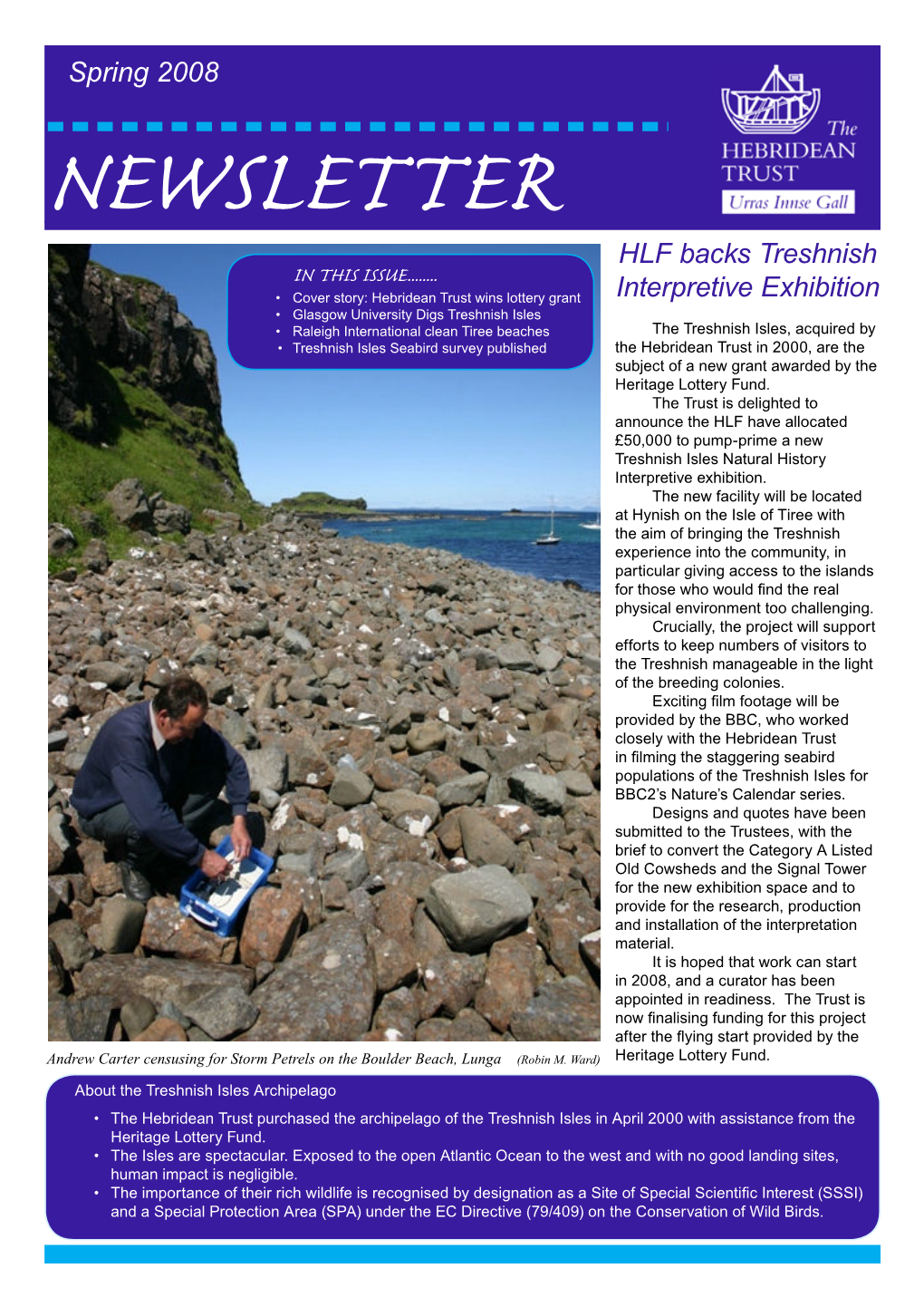 HLF Backs Treshnish Interpretive Exhibition Spring 2008