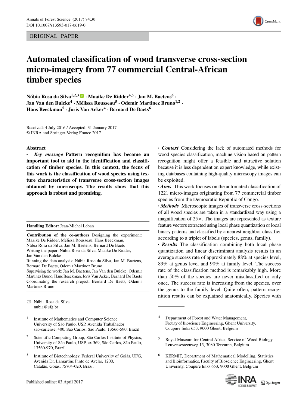 Automated Classification of Wood Transverse Cross-Section Micro-Imagery from 77 Commercial Central-African Timber Species