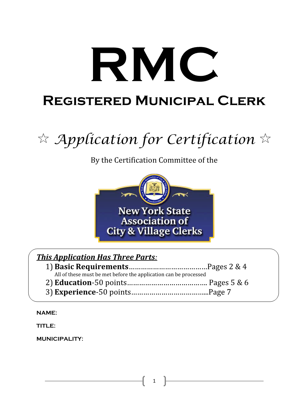 Registered Municipal Clerk