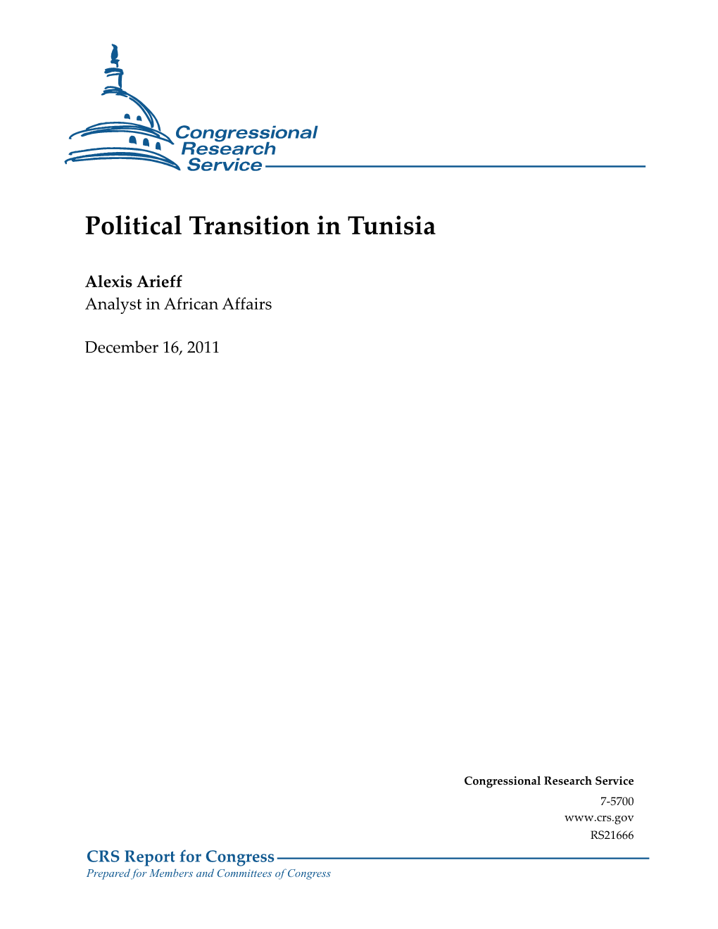 Political Transition in Tunisia