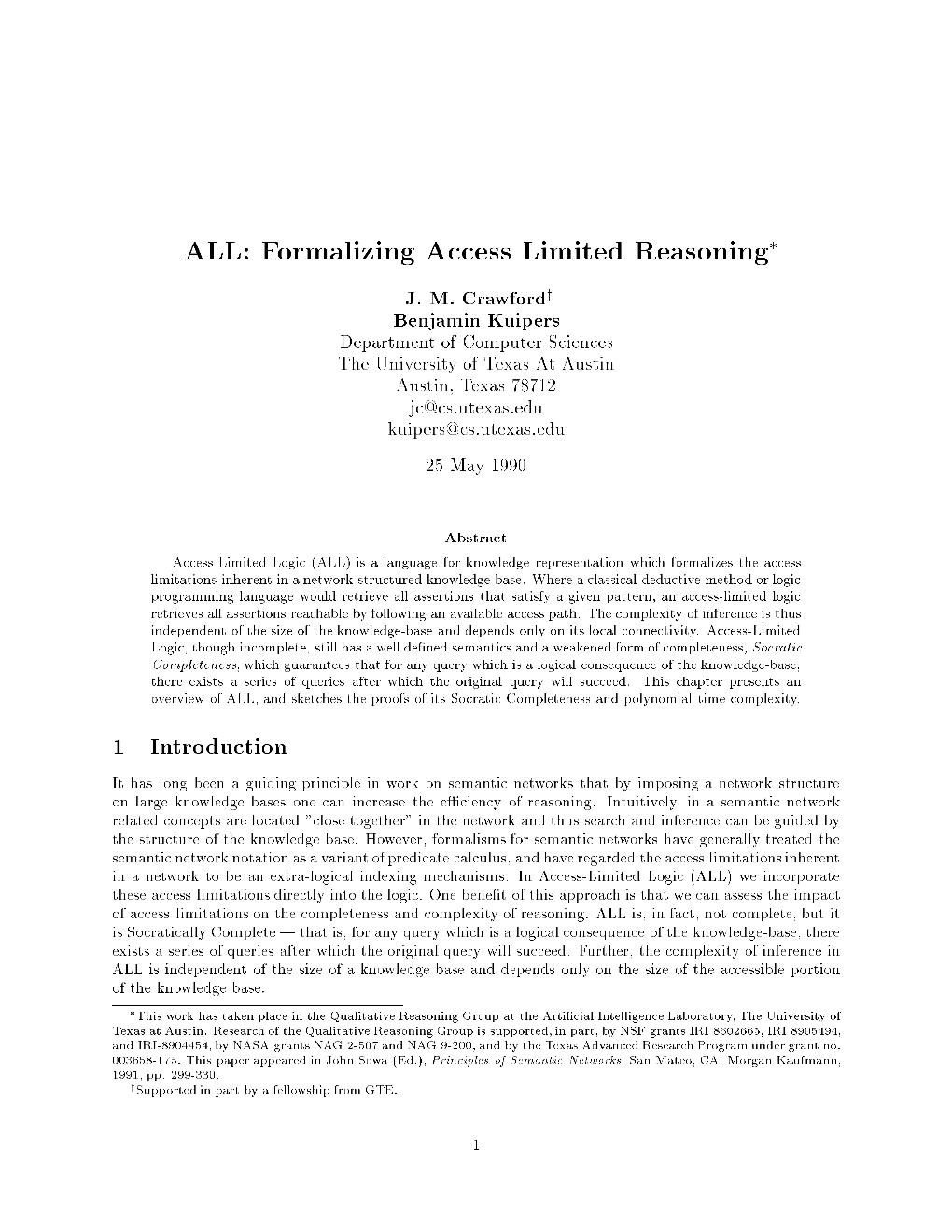 Formalizing Access Limited Reasoning