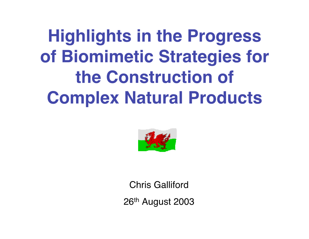 The Biomimetic Approach