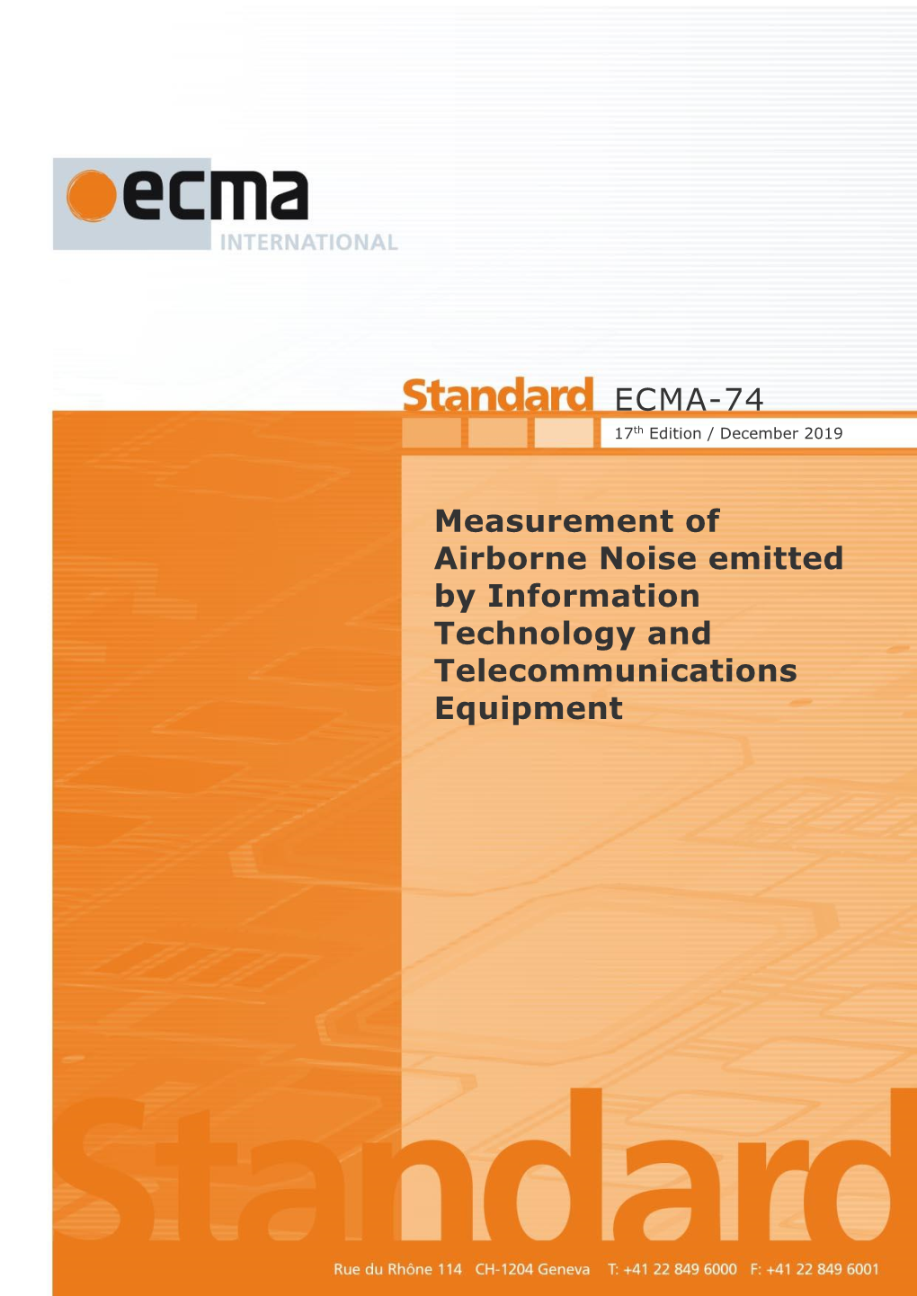 Final Draft Standard ECMA-74 17Th Edition (Rev. 1)