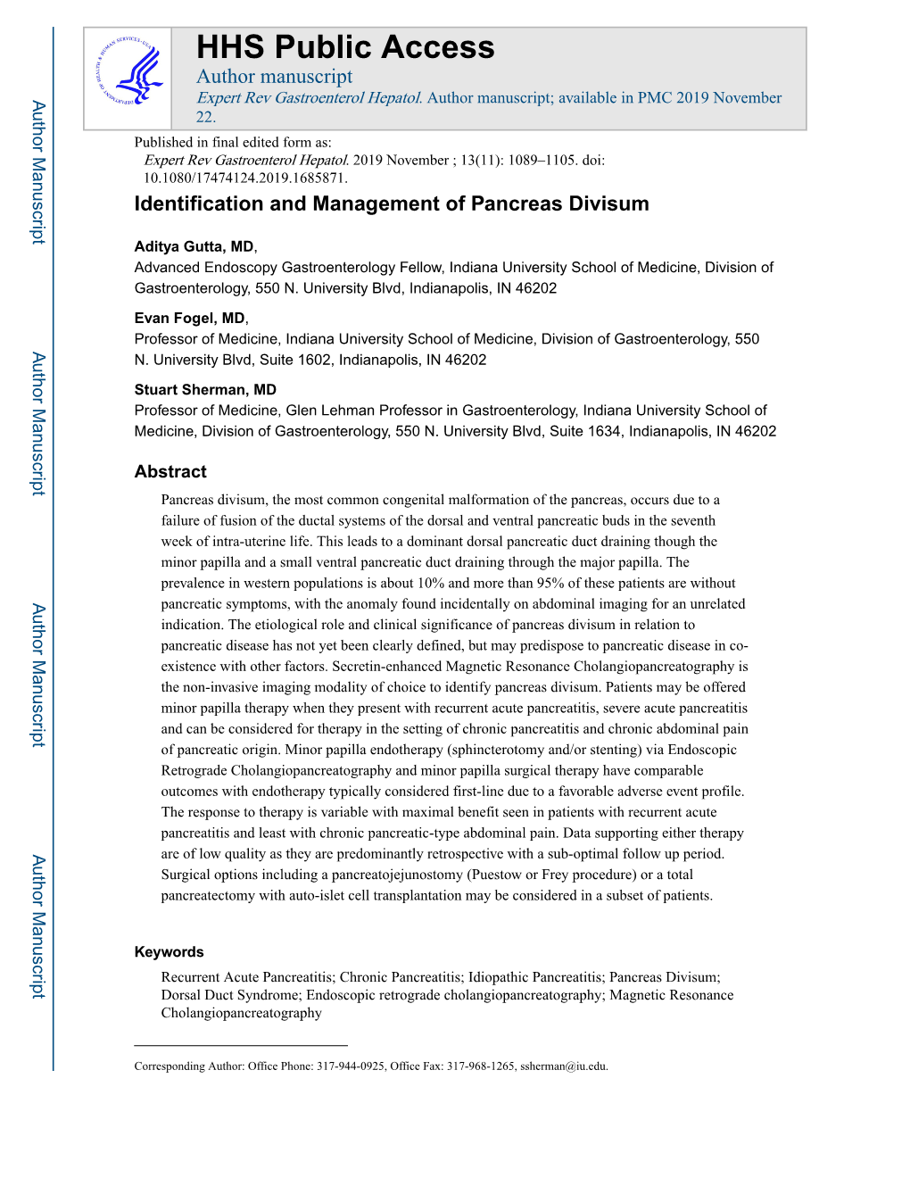 Identification and Management of Pancreas Divisum