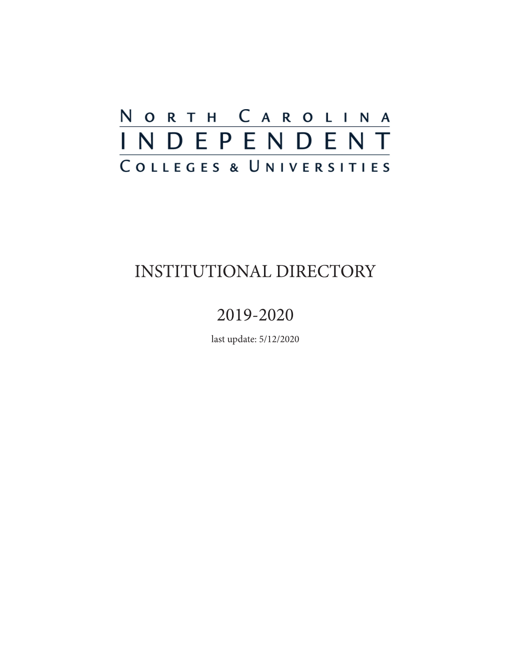 Institutional Directory 2019-2020