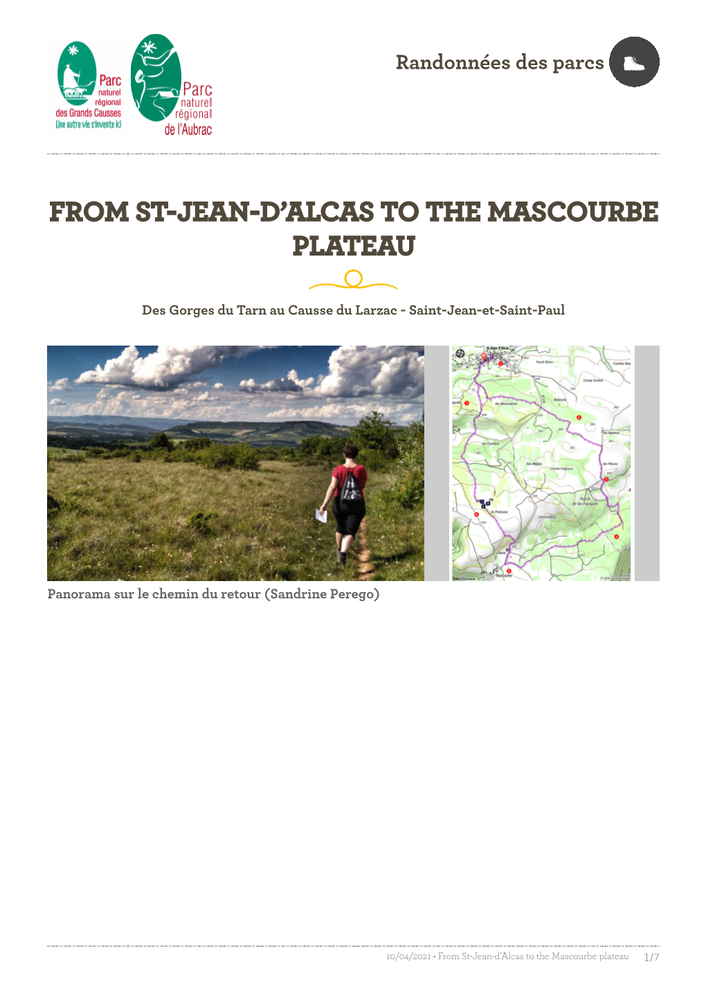 From St-Jean-D'alcas to the Mascourbe Plateau